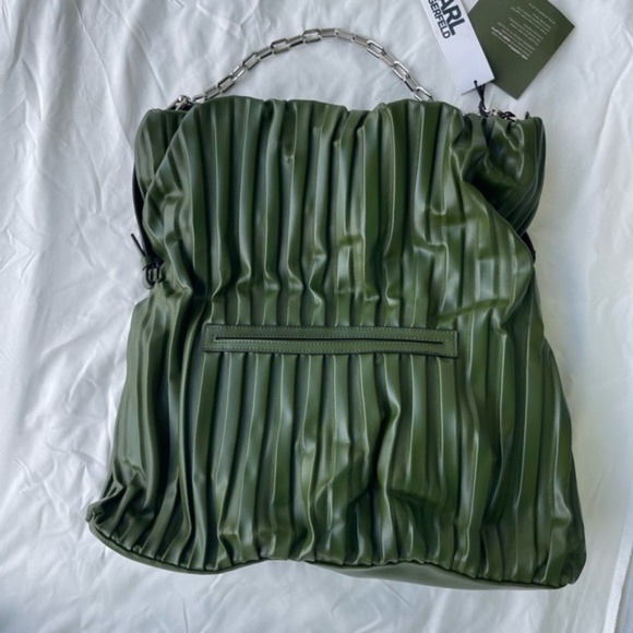 KARL LAGERFELD x AMBER VALLETTA KLXAV PLEATED FOLDED TOTE - Picture 9 of 9